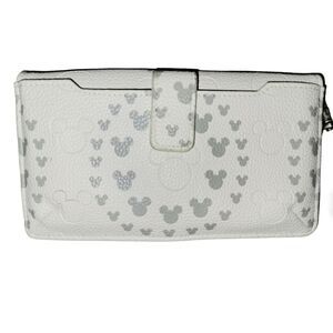 Disney Mickey Mouse Icon Geometric Wallet Wristlet Cream & Gray